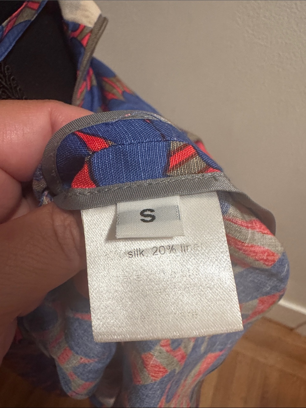 Rachel Comey Blue and Red Printed Spaghetti-Strap Mini Dress - Picture 11 of 11